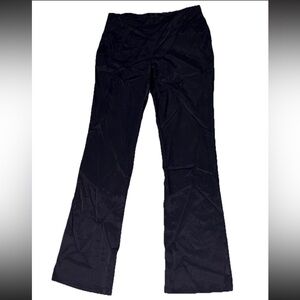 Eye Candy Y2K Low Rise Flare Leg Satin Trendy Pants Black SZ.9 Made In The USA